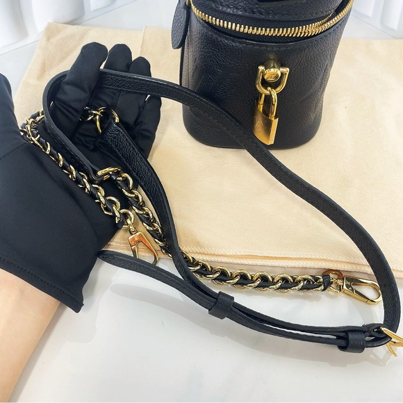 Louis Vuitton Black Embossed Leather Vanity Case Bag - Picture 10 of 12